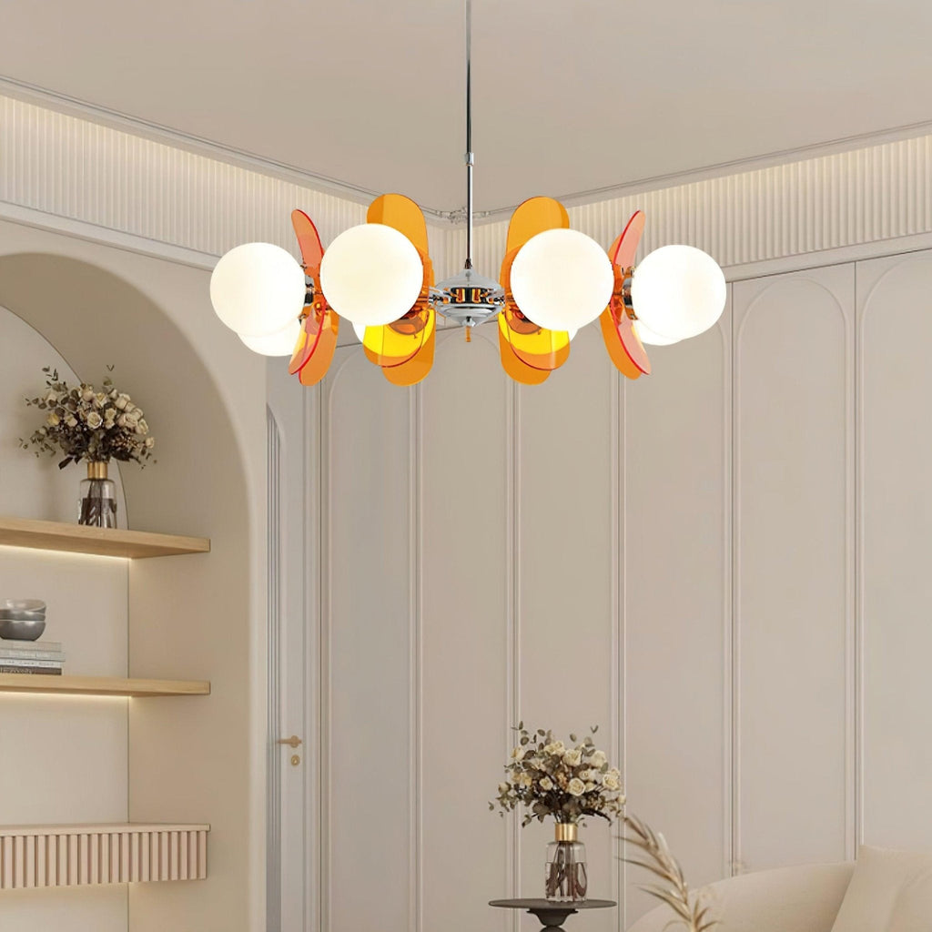 Ulano Chandelier in Brown and Orange