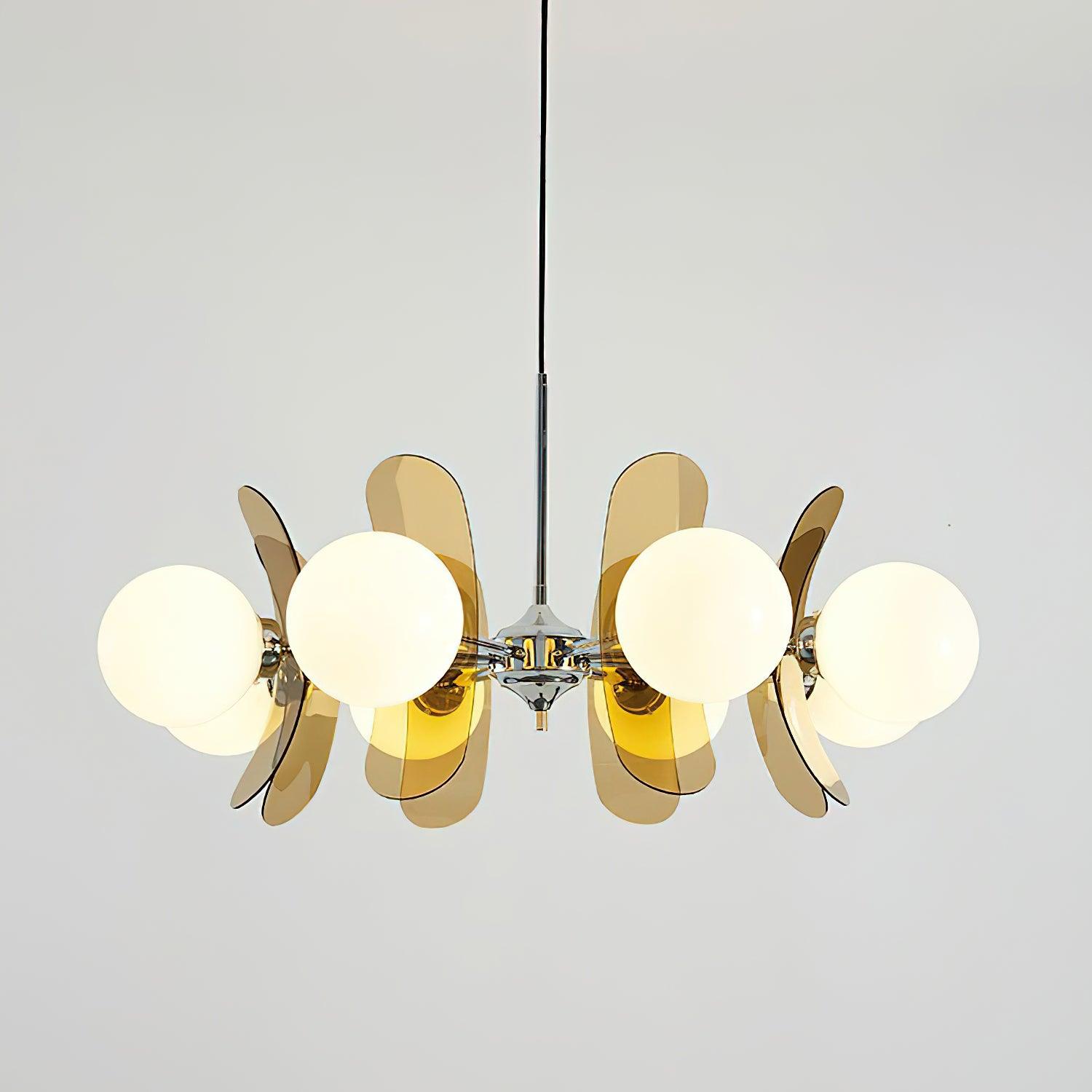 Ulano Brown & Orange Chandelier