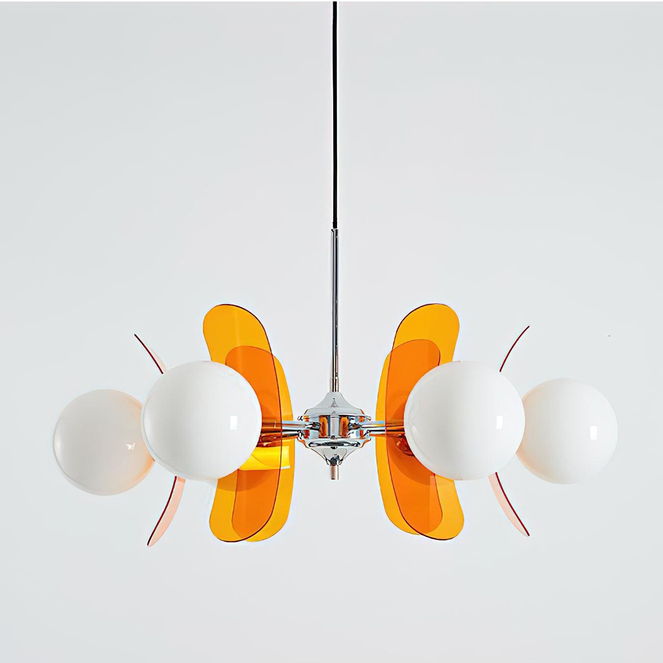 Ulano Brown & Orange Chandelier