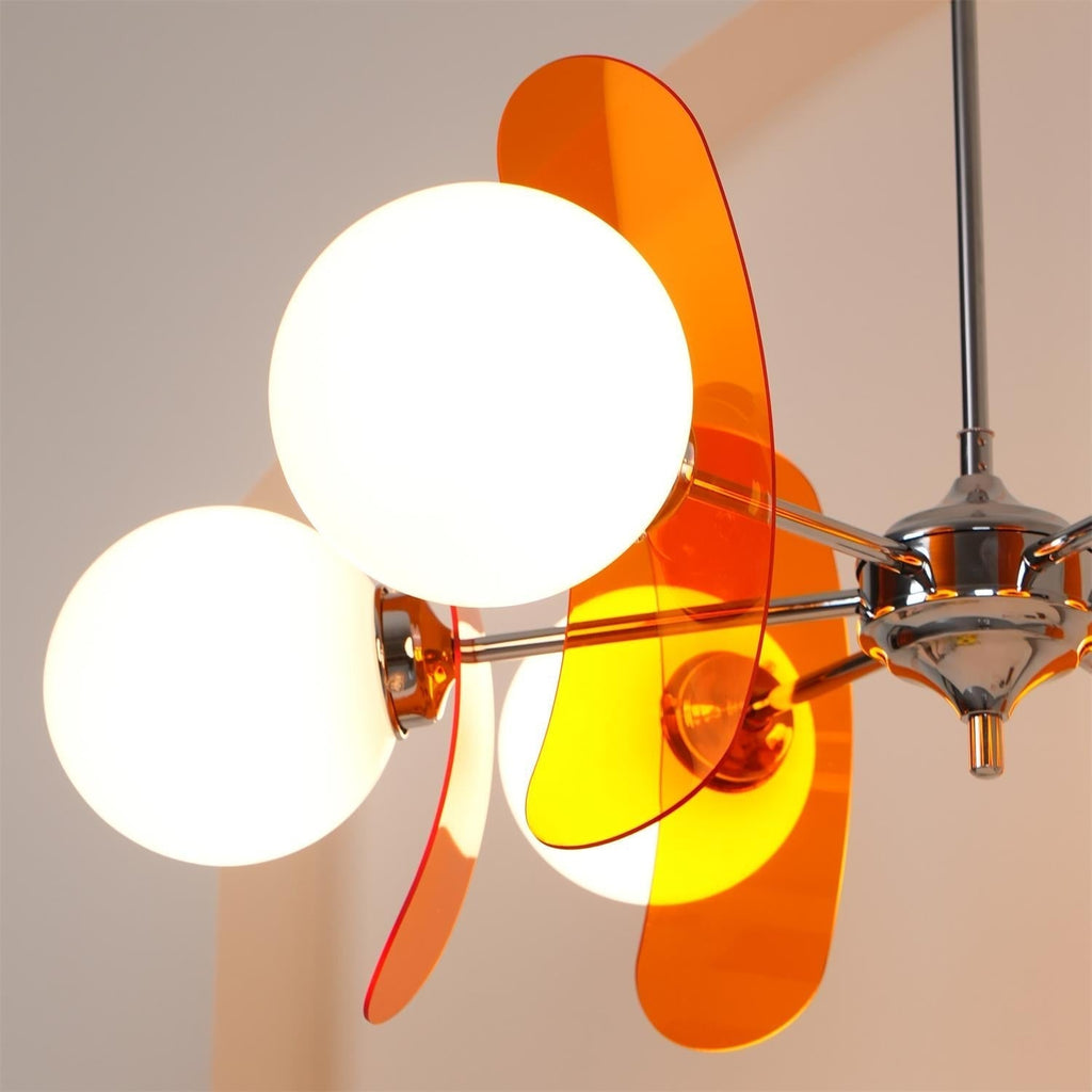 Ulano Brown & Orange Chandelier