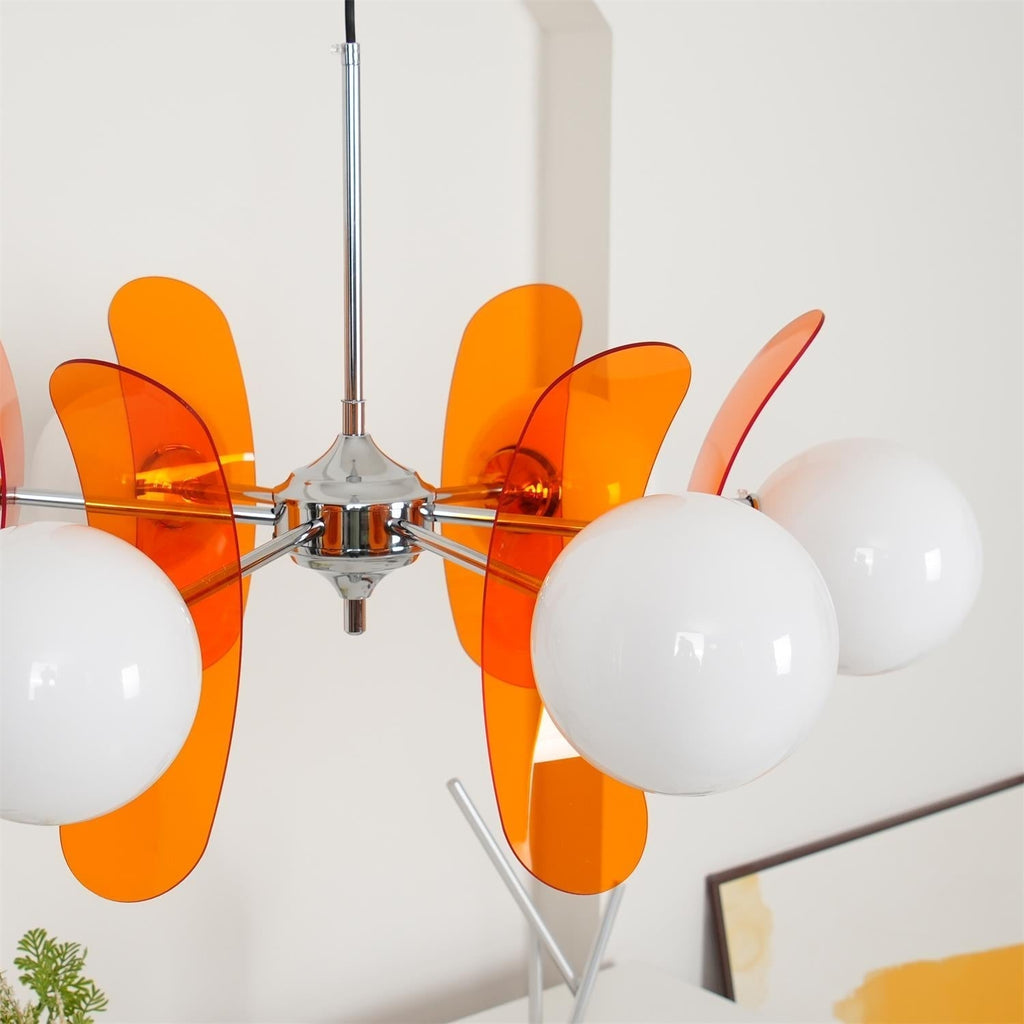 Ulano Brown & Orange Chandelier
