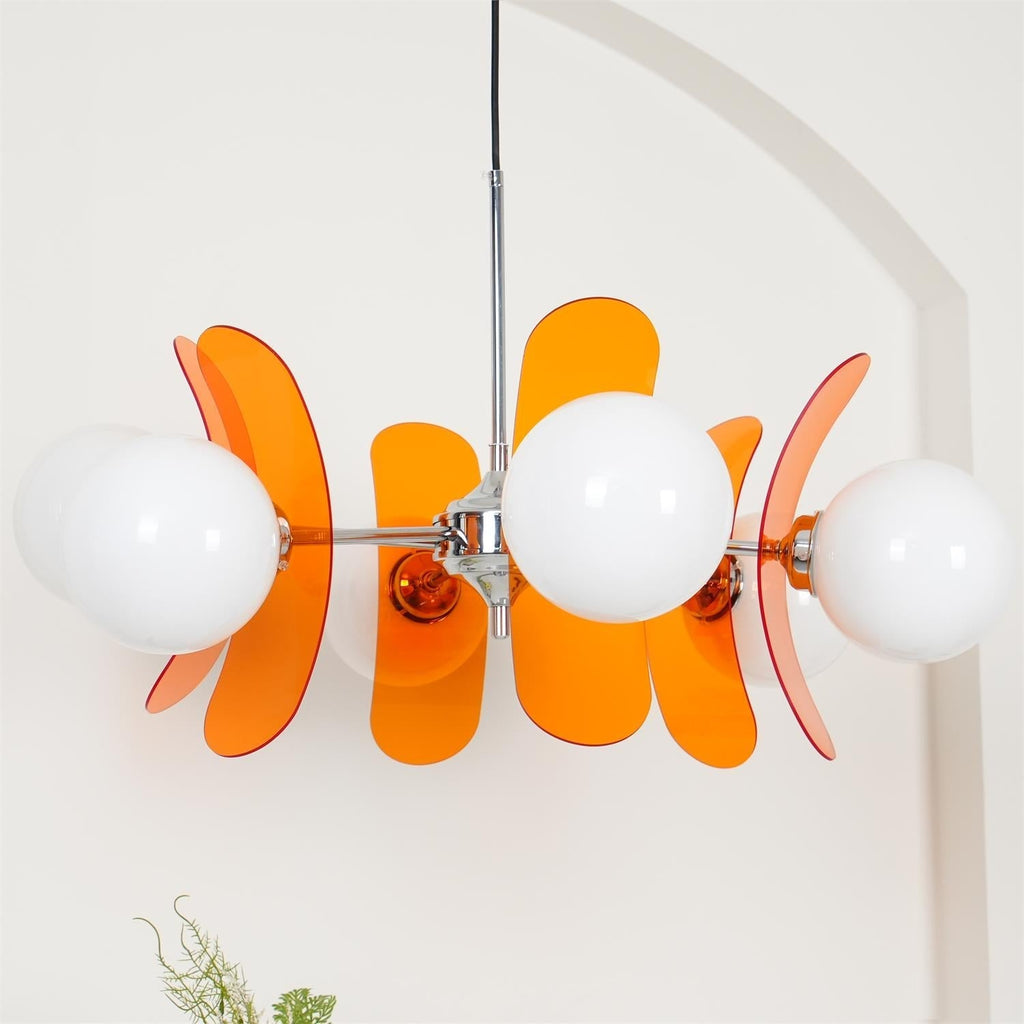 Ulano Brown & Orange Chandelier