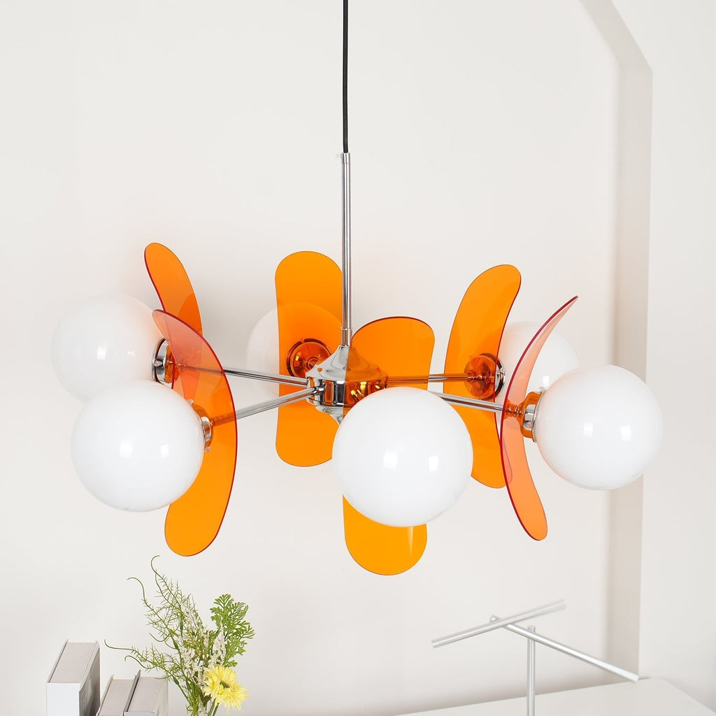 Ulano Chandelier in Brown and Orange