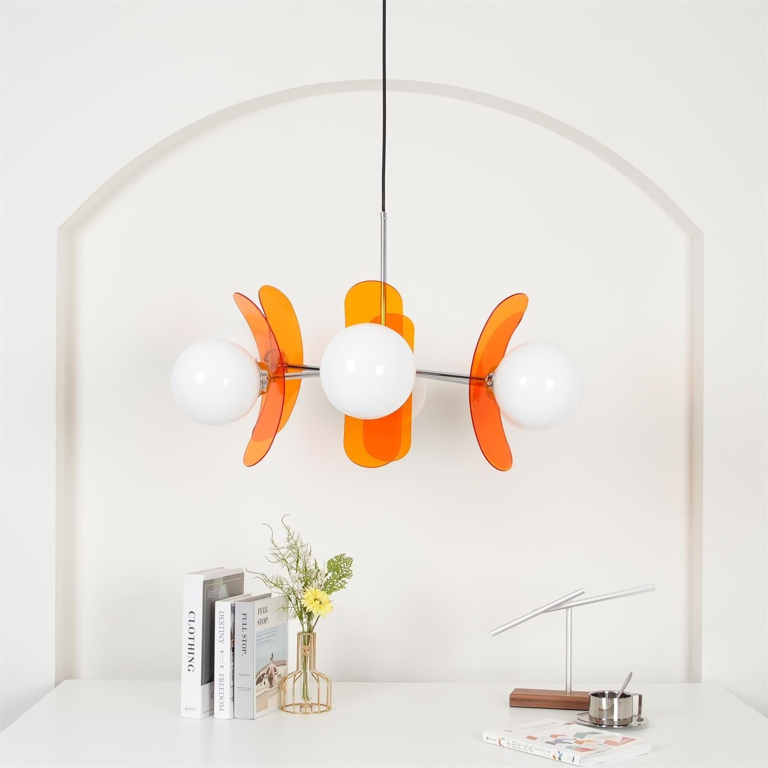 Ulano Brown & Orange Chandelier