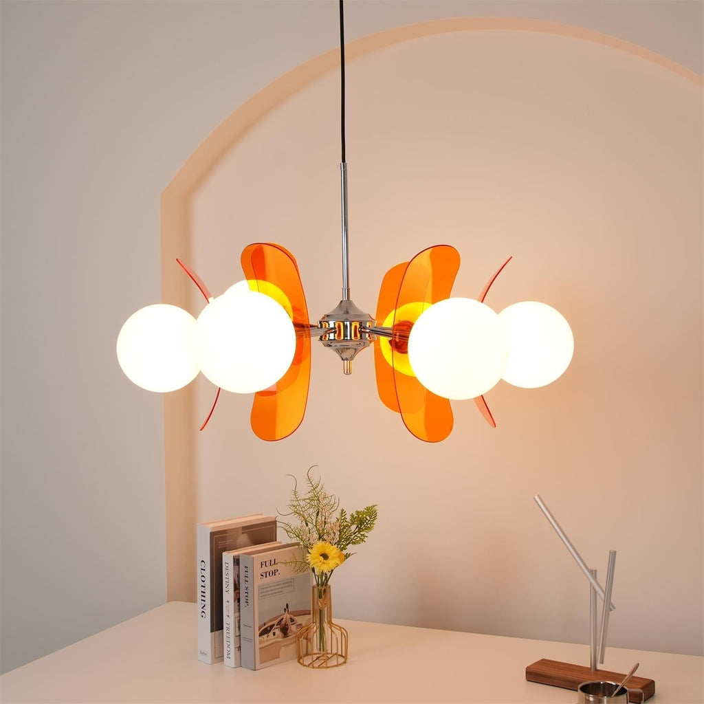 Ulano Chandelier in Brown and Orange