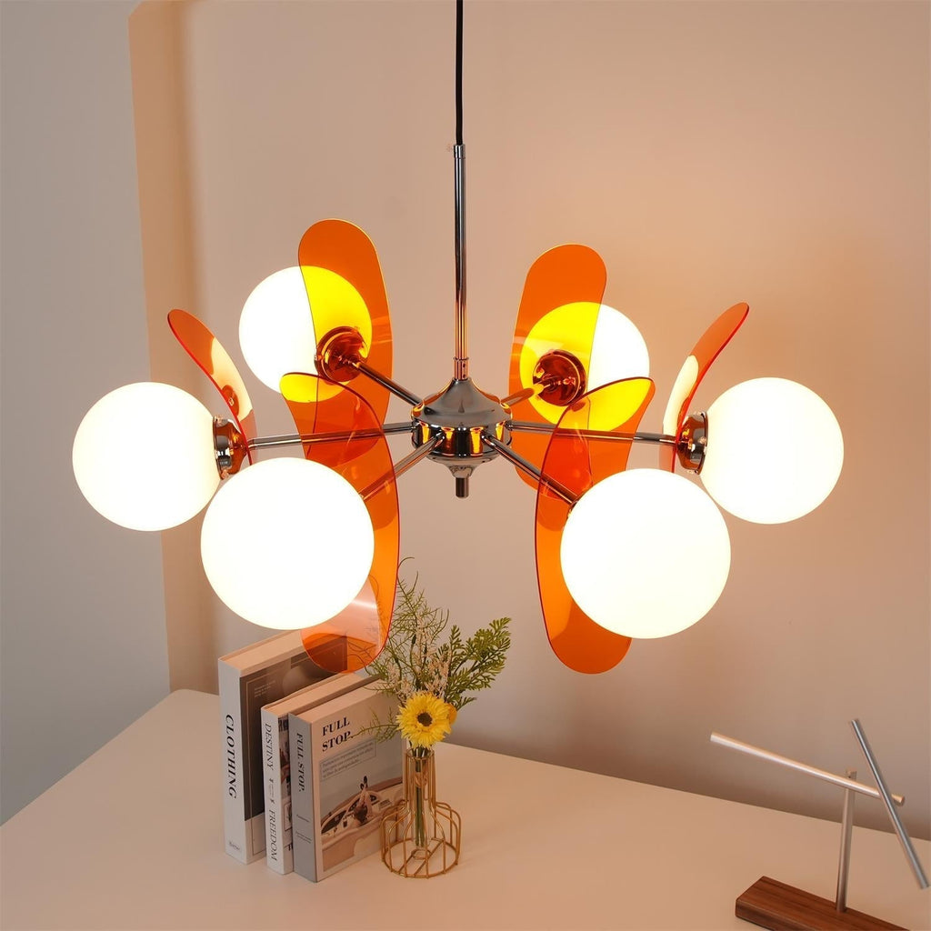 Ulano Brown & Orange Chandelier