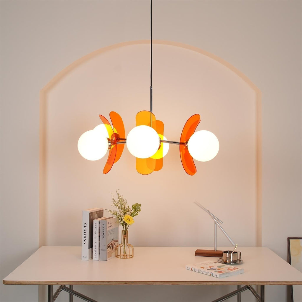 Ulano Chandelier in Brown and Orange