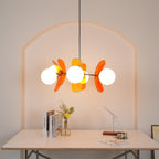 Ulano Chandelier in Brown and Orange