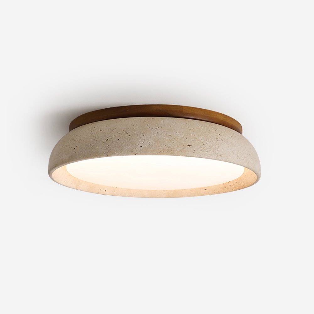 Kloris Travertine Stone Ceiling Light