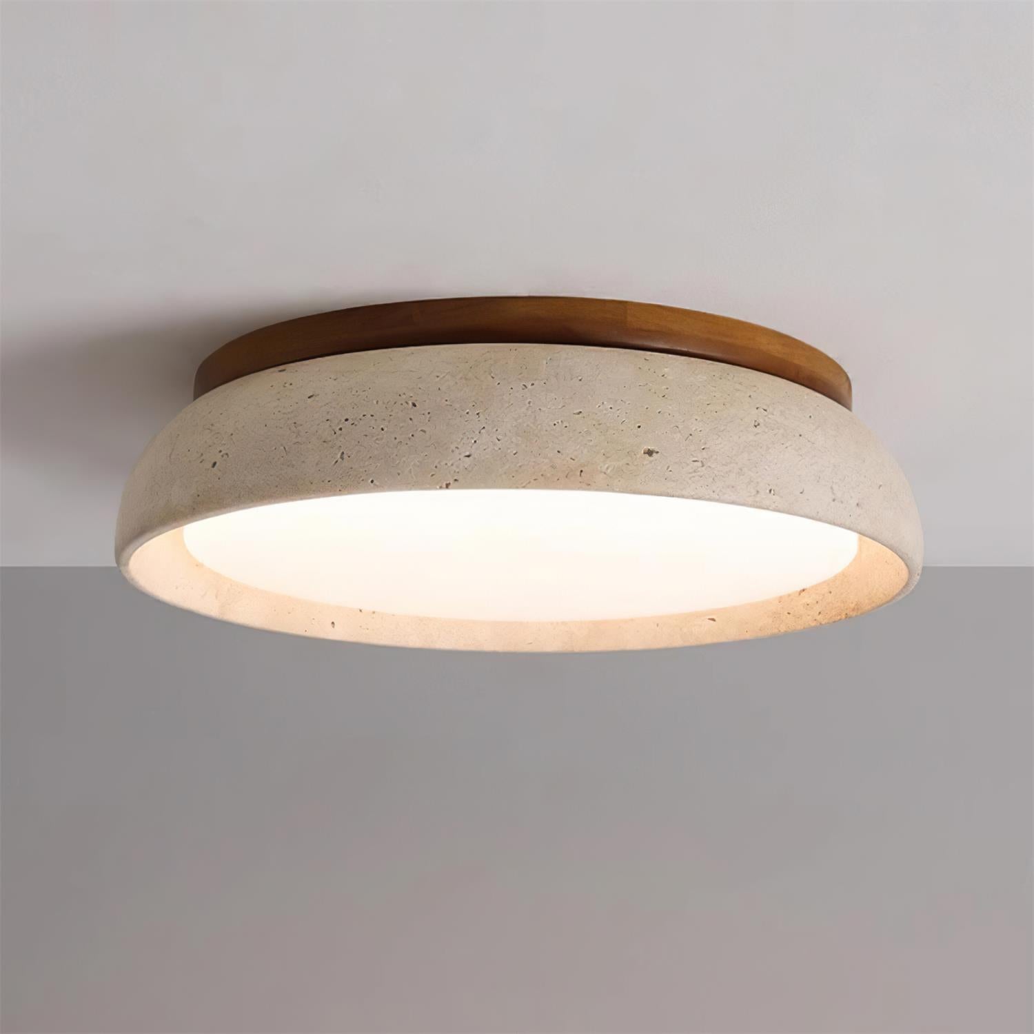 Kloris Travertine Stone Ceiling Light