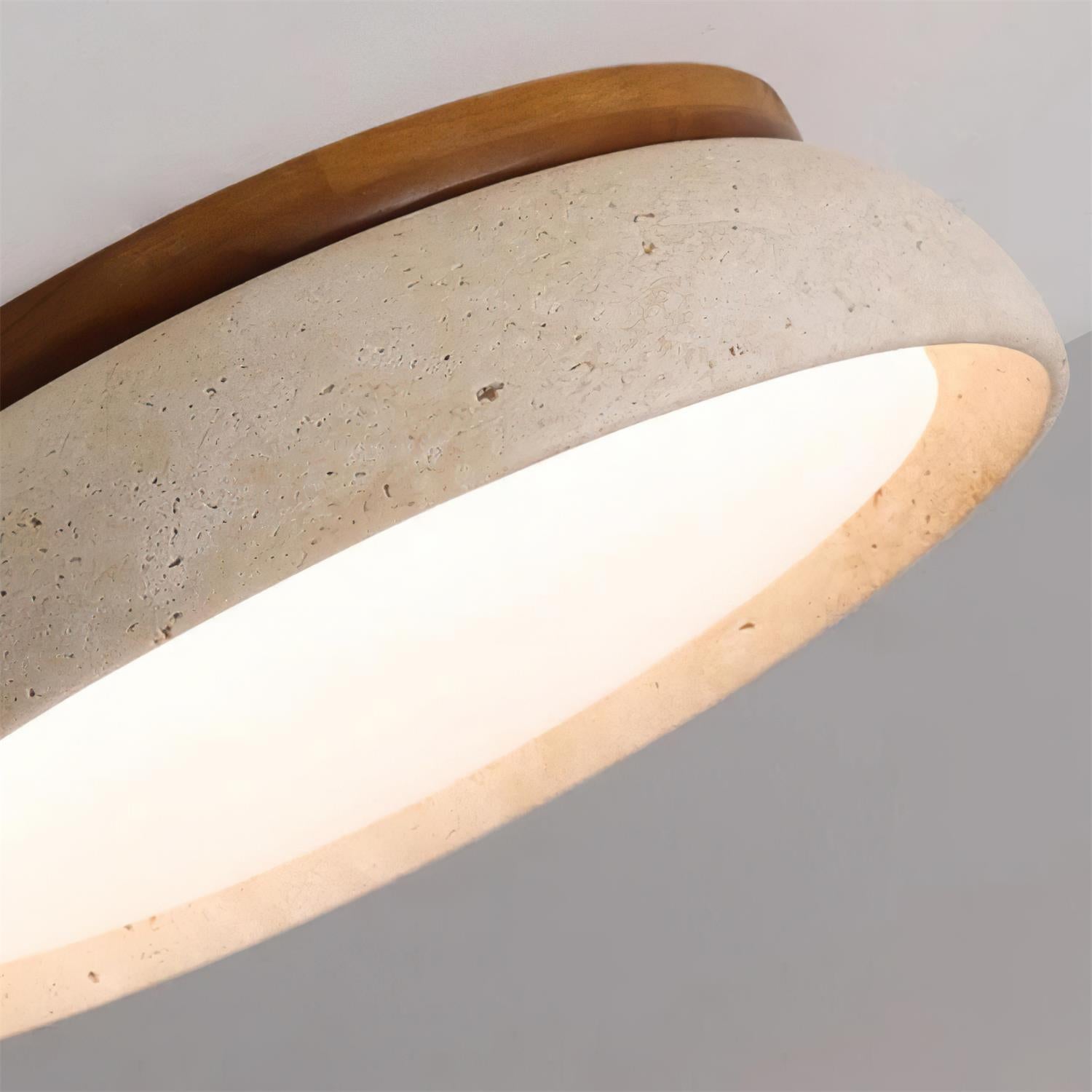 Kloris Travertine Stone Ceiling Light