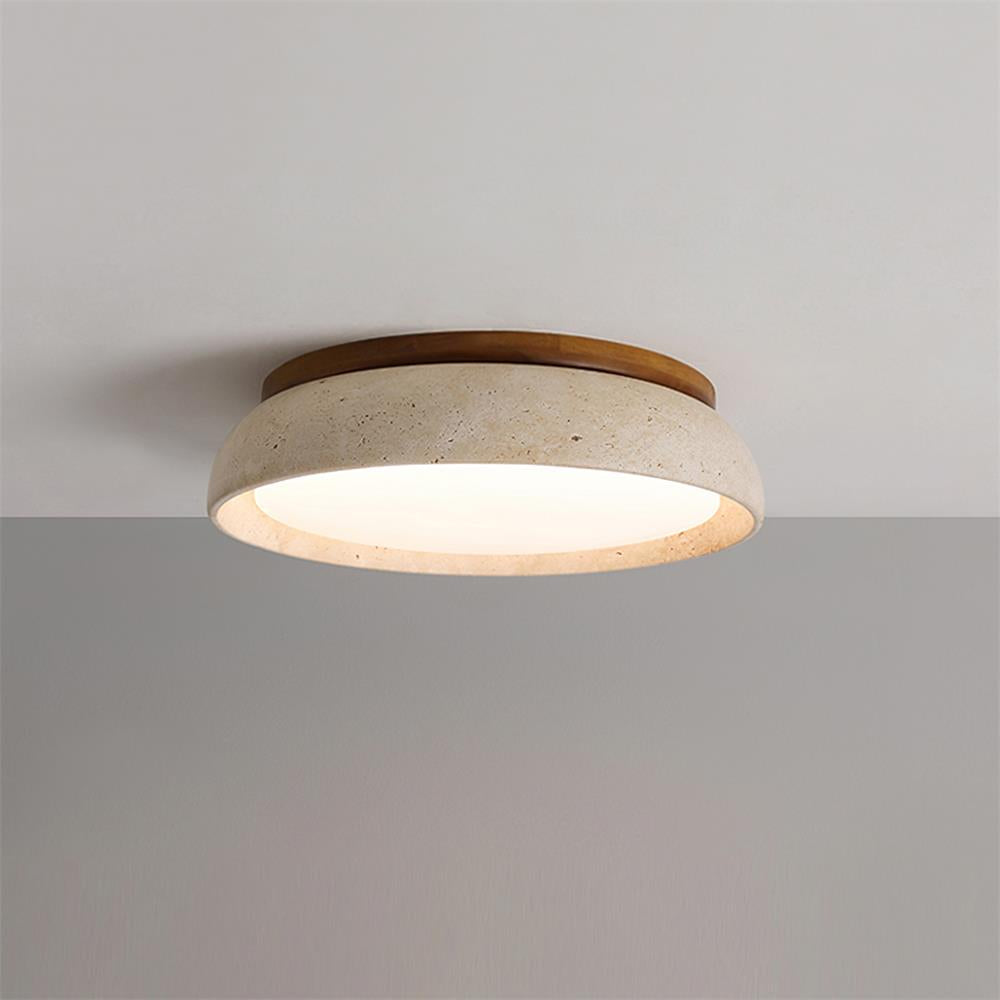 Kloris Travertine Stone Ceiling Light