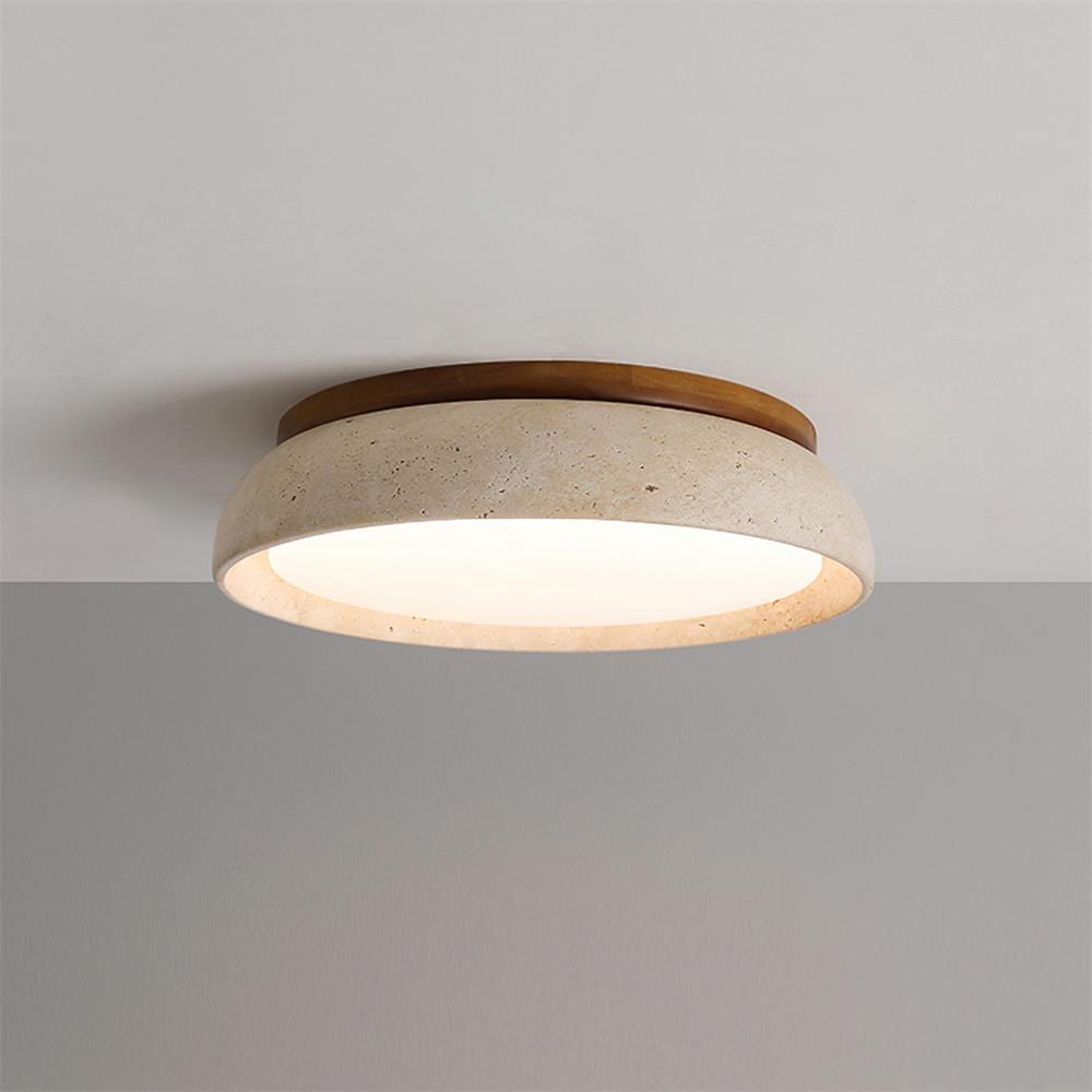 Kloris Travertine Stone Ceiling Light