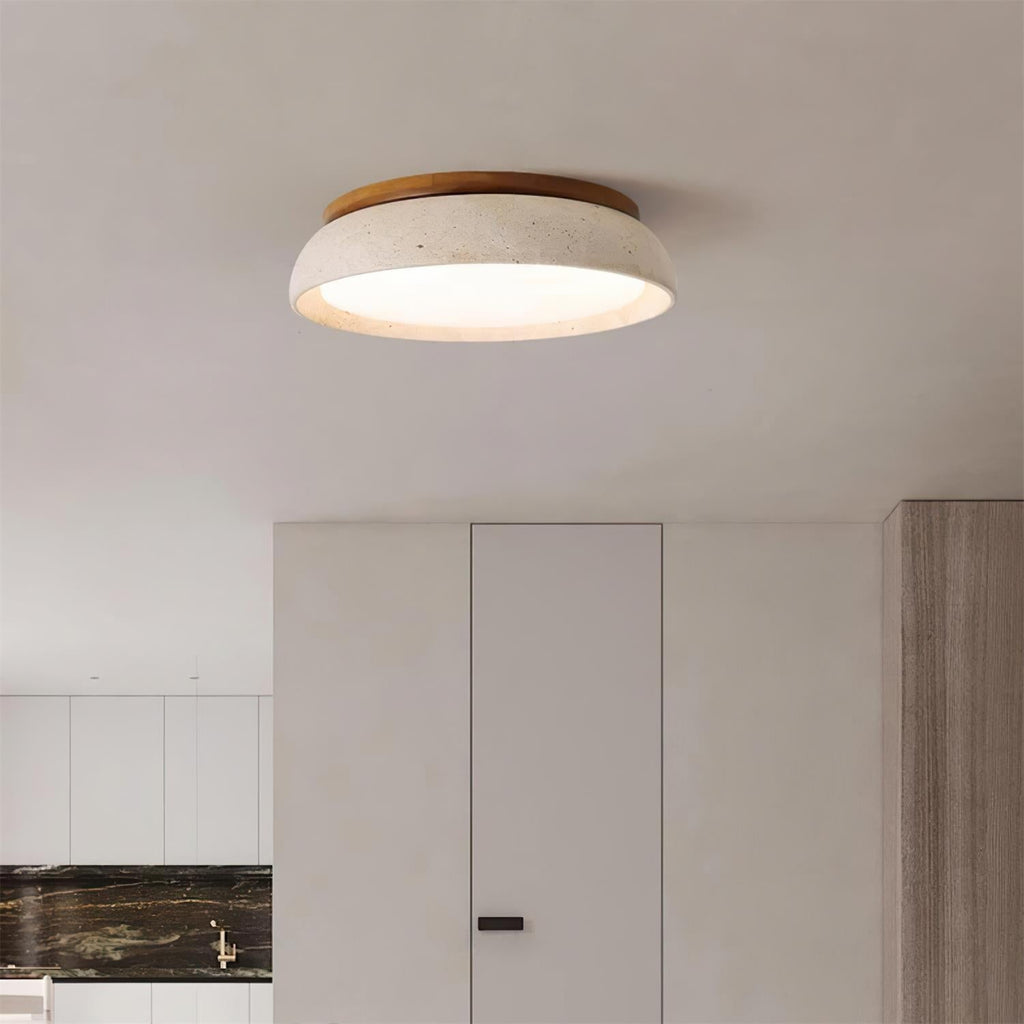 Kloris Travertine Stone Ceiling Light