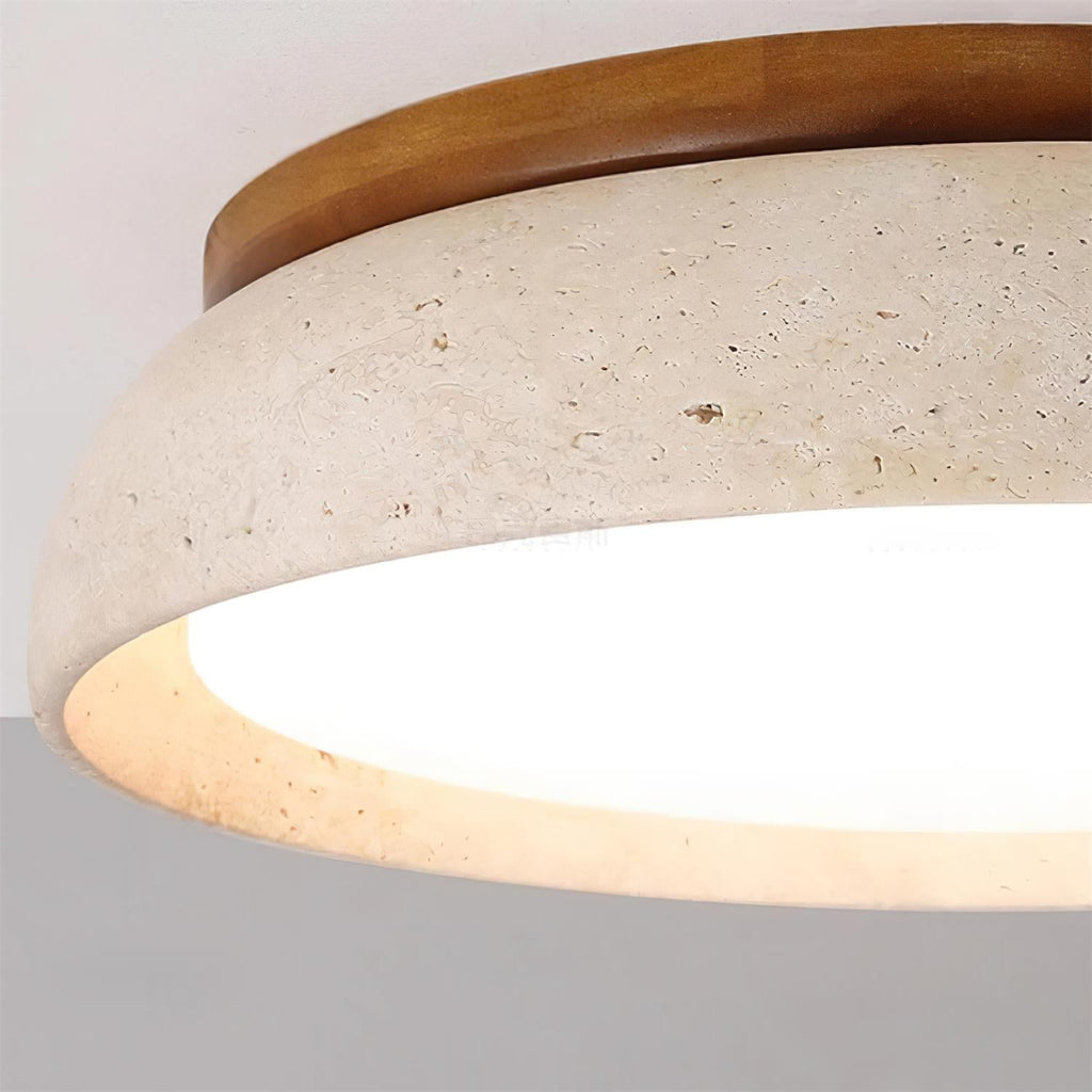 Kloris Travertine Stone Ceiling Light
