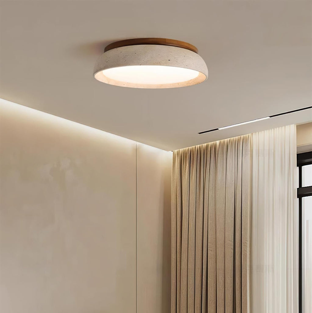 Kloris Travertine Stone Ceiling Light