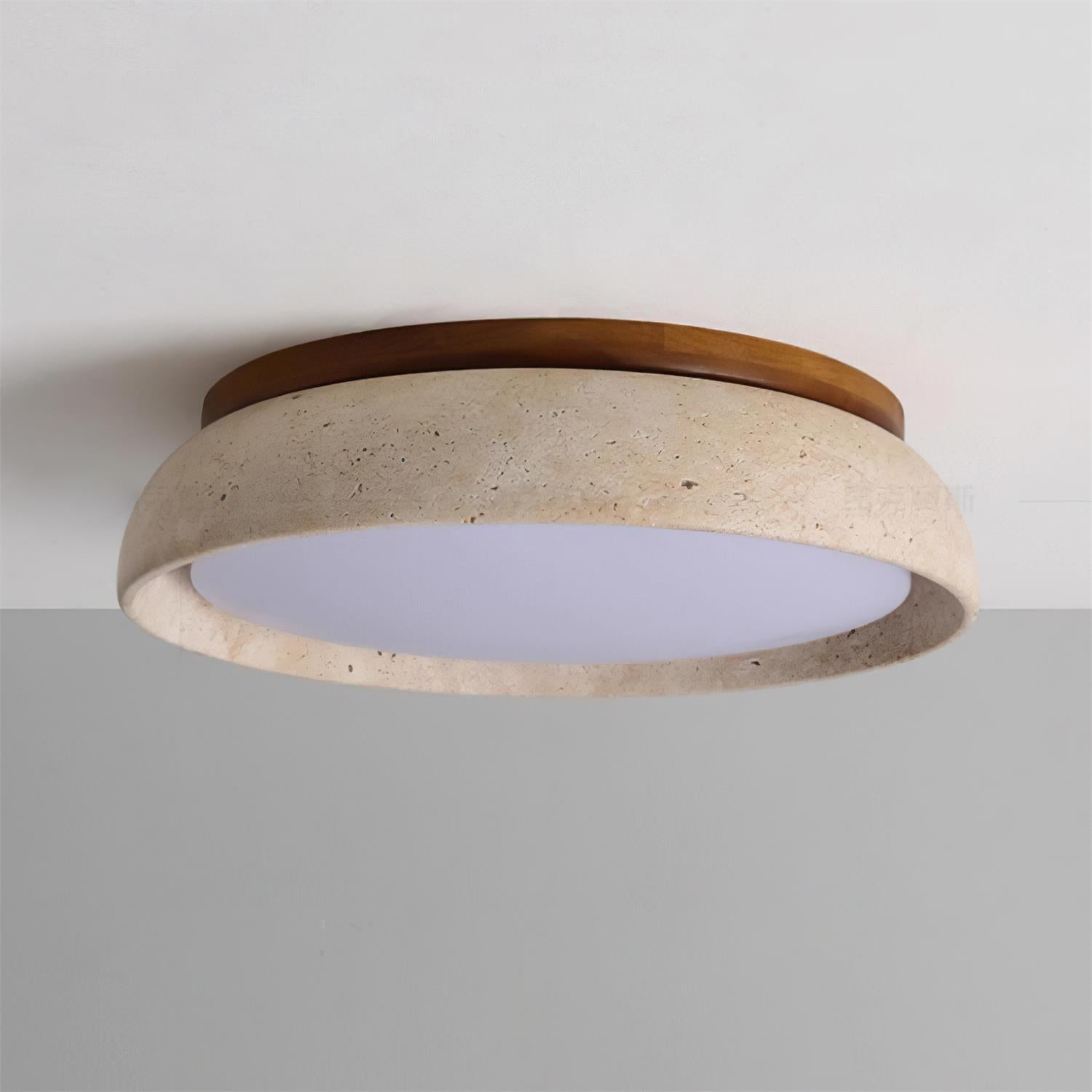 Kloris Travertine Stone Ceiling Light