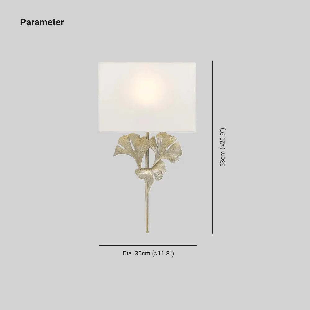 Daisy Ginkgo Leaf Wall Sconce