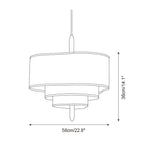 Ophel Fabric Hanging Lamp in Green