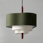 Ophel Fabric Hanging Lamp in Green