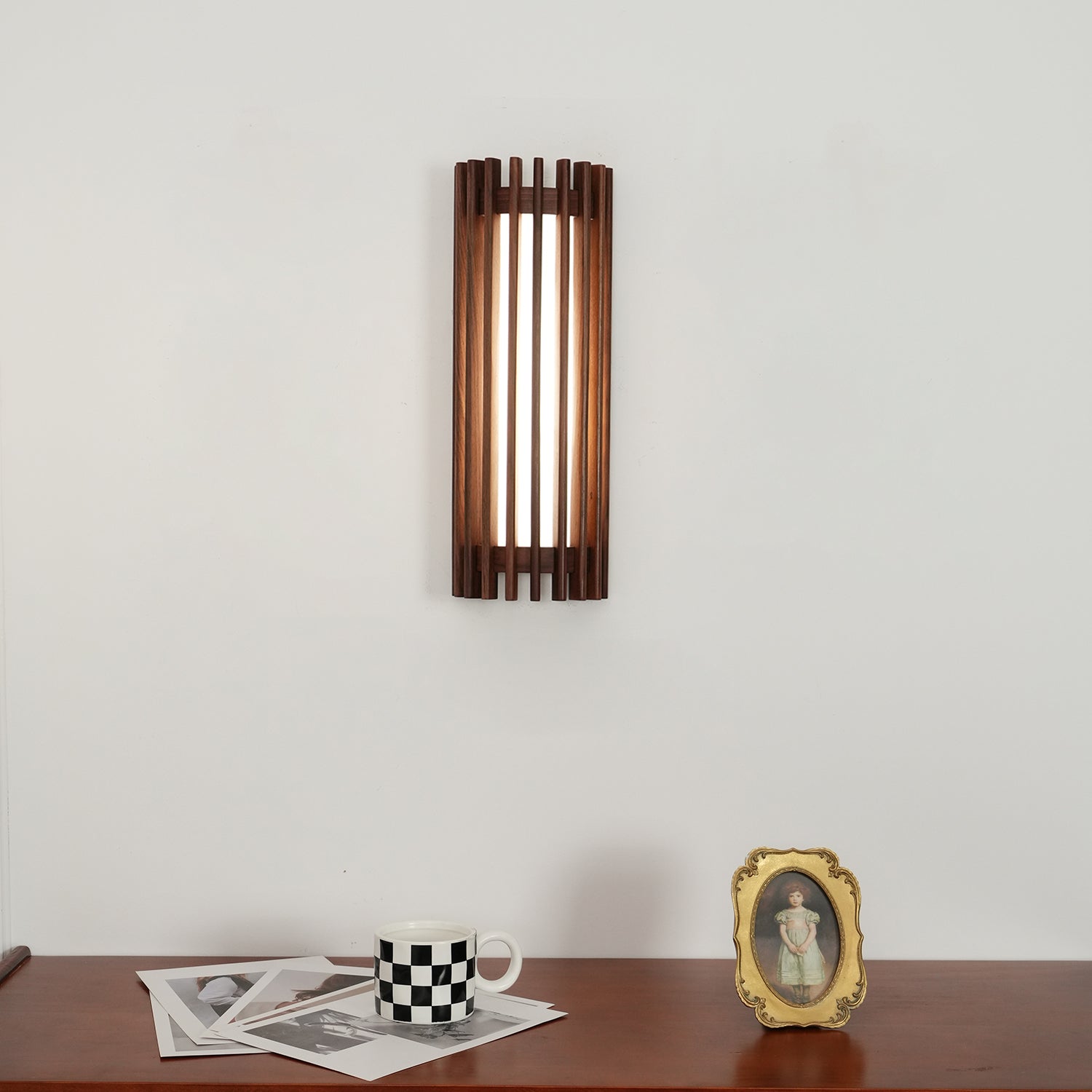 Neyra Walnut Indoor Wall Lamp