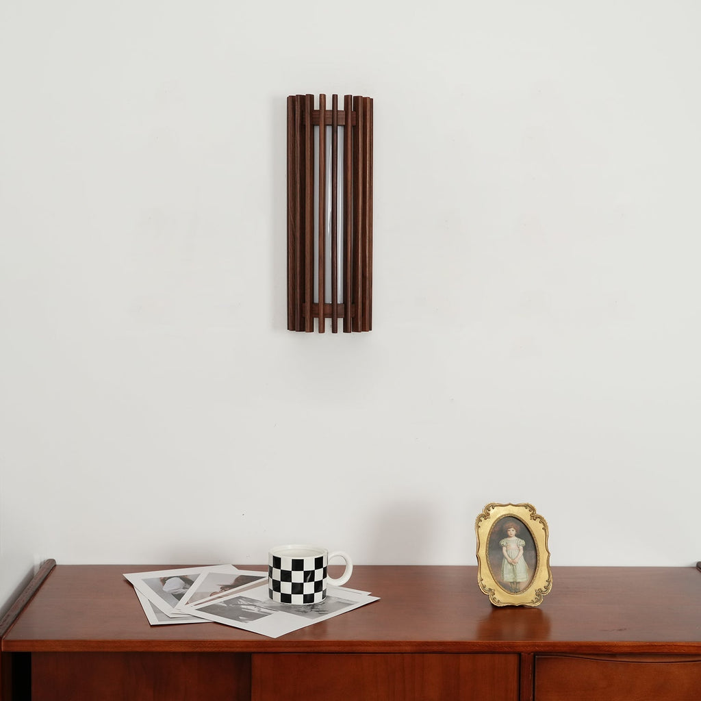 Neyra Wall Lamp for Indoor Use Made of Walnut