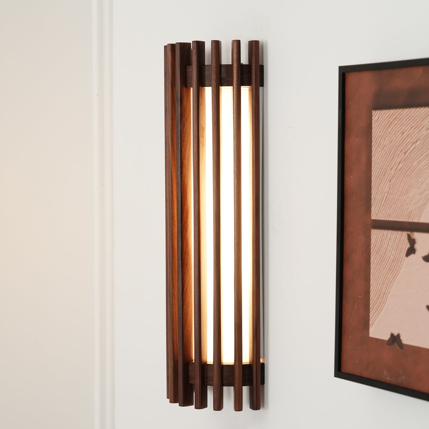 Neyra Indoor Wall Sconce in Walnut