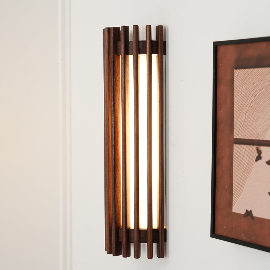 Neyra Wall Lamp for Indoor Use Made of Walnut