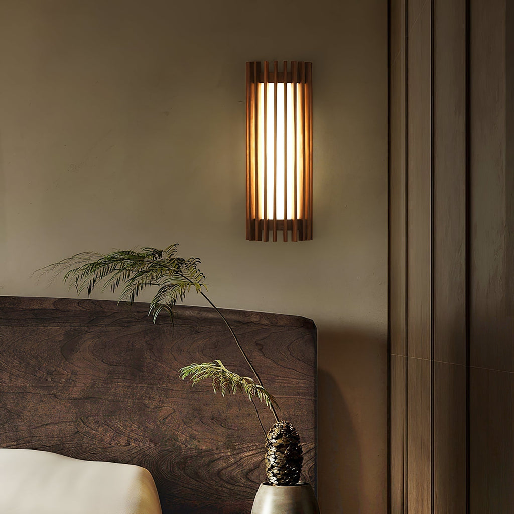 Neyra Wall Lamp for Indoor Use Made of Walnut