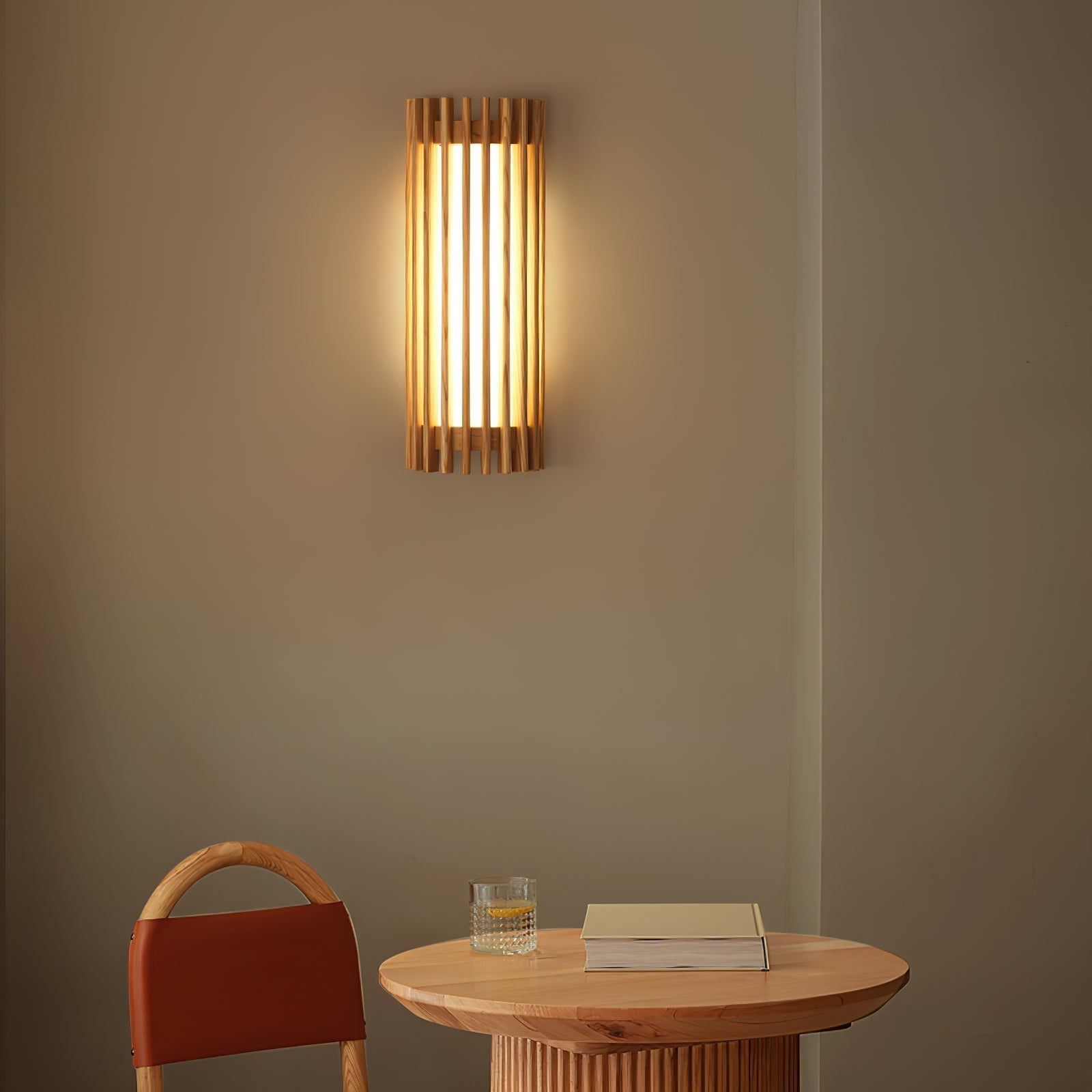 Neyra Indoor Wall Sconce in Walnut