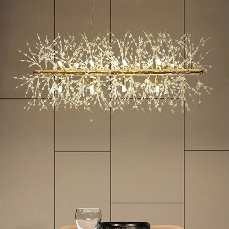 Kristy Pendant Light Hanging Lamp Gold Dining/Living Room Modern Design LED