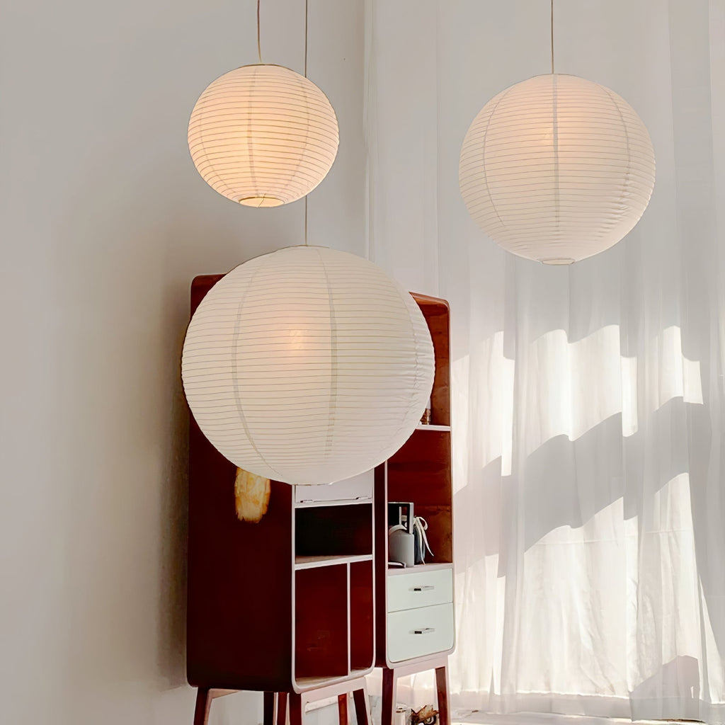 Washi Paper Suspension Lamp for Living Room