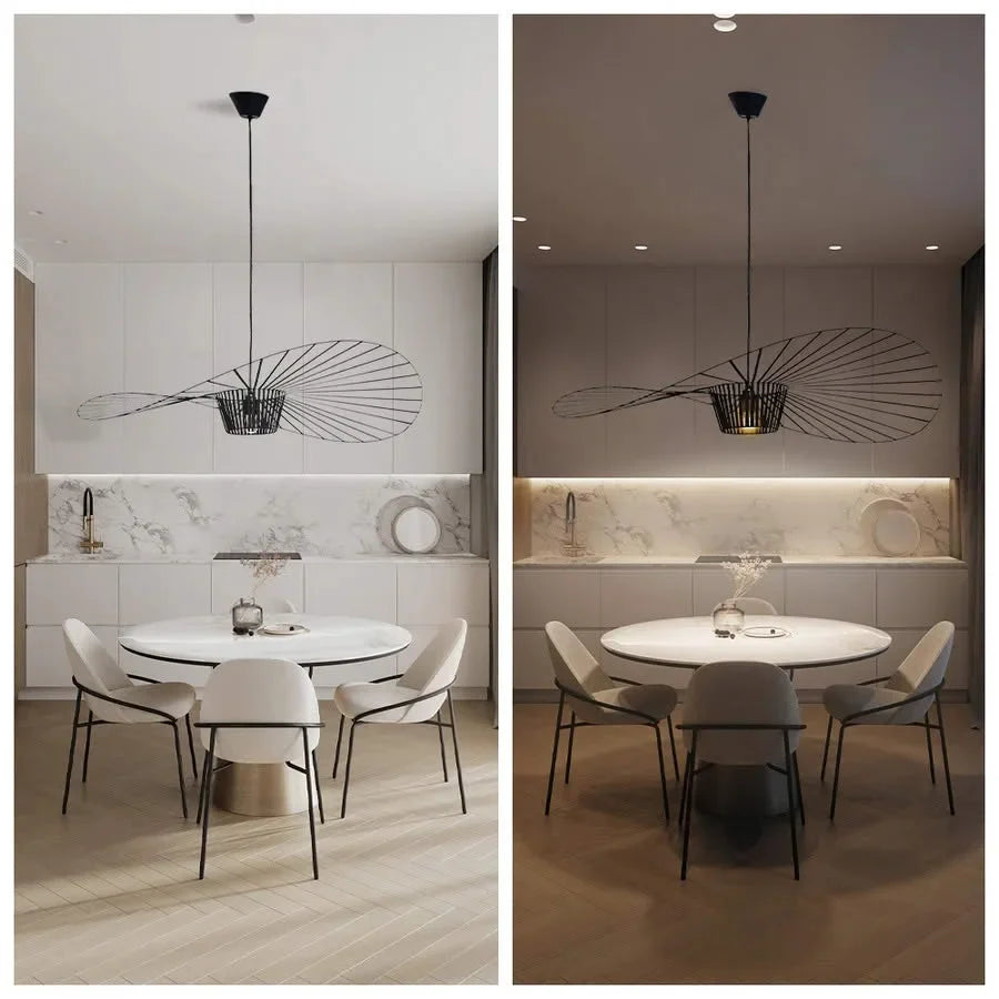Rosland Vertigo Modern Straw Hat Pendant Light