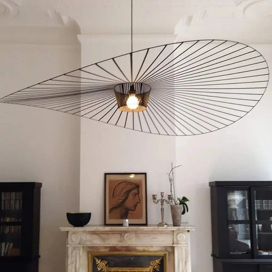 Rosland Vertigo Modern Straw Hat Pendant Light