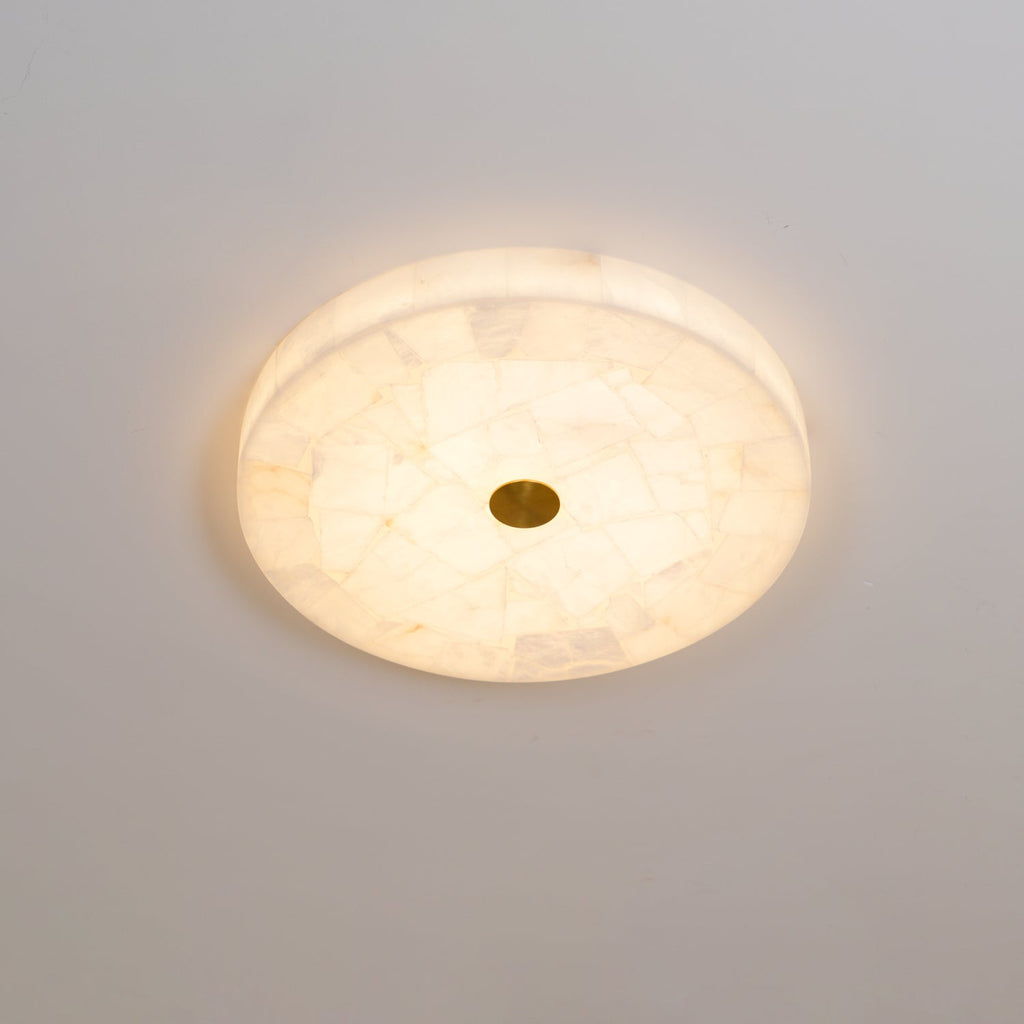 Delya Alabaster LED Round Ceiling Light