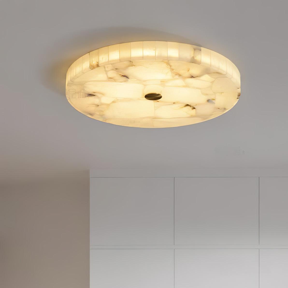 Delya Alabaster LED Round Ceiling Light