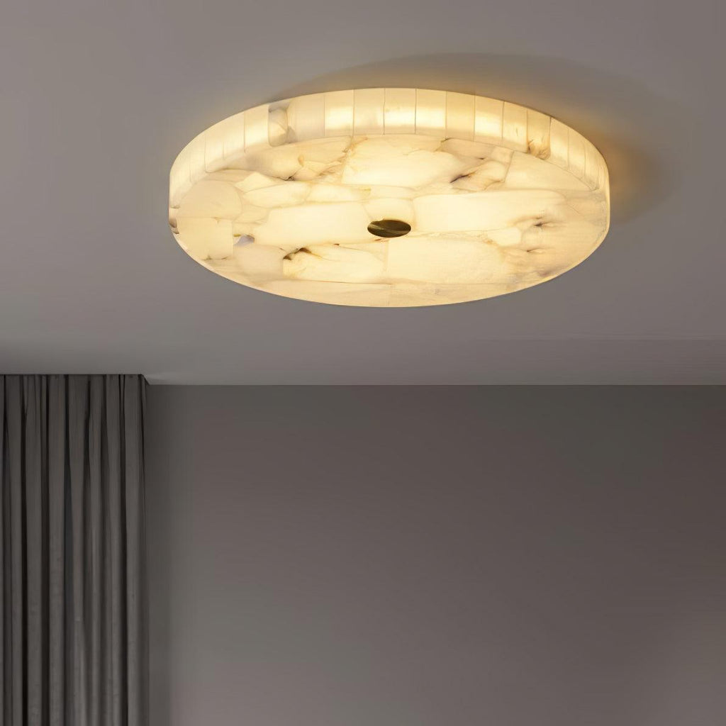 Delya Alabaster LED Round Ceiling Light