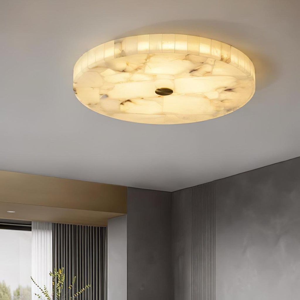 Delya Alabaster LED Round Ceiling Light