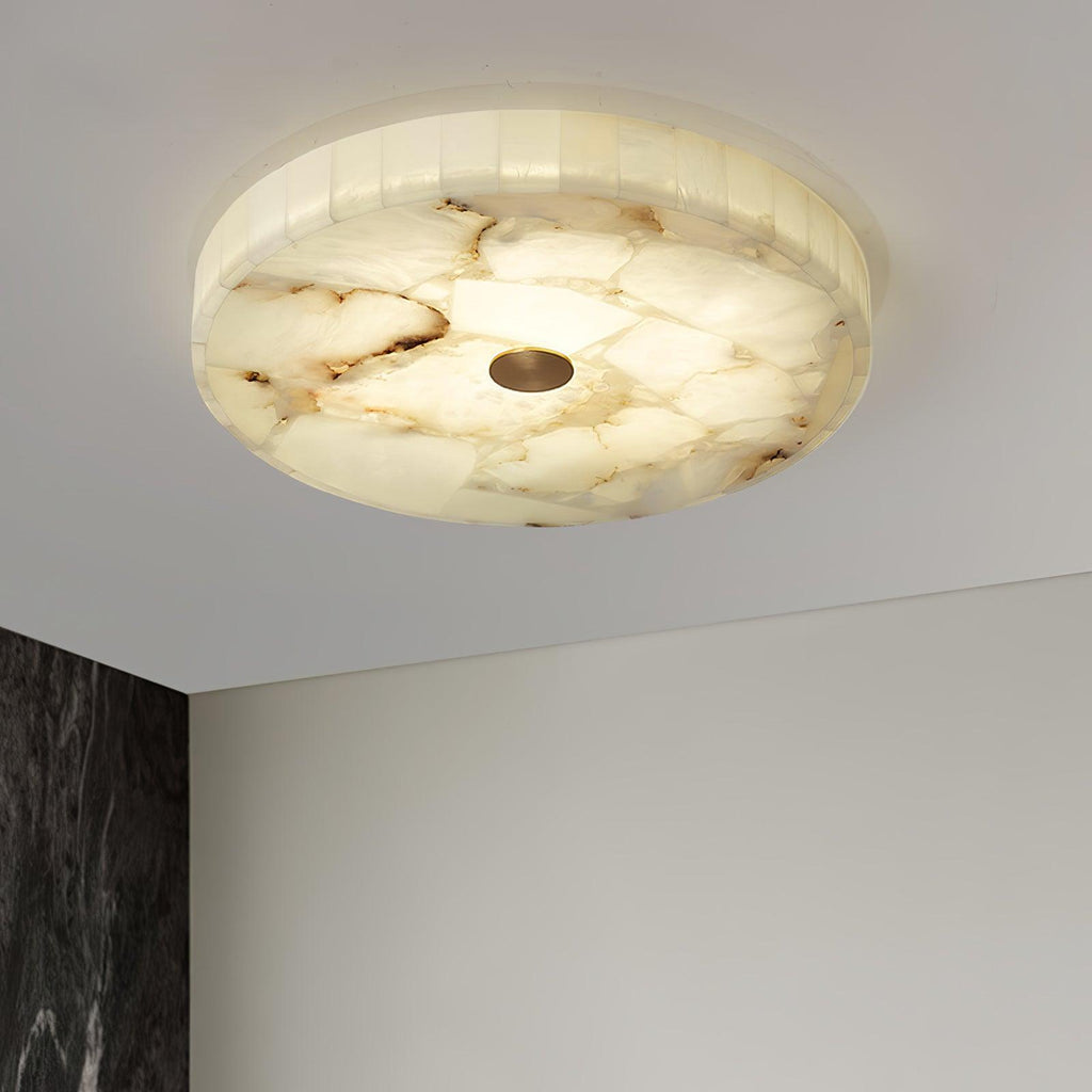 Delya Alabaster LED Round Ceiling Light