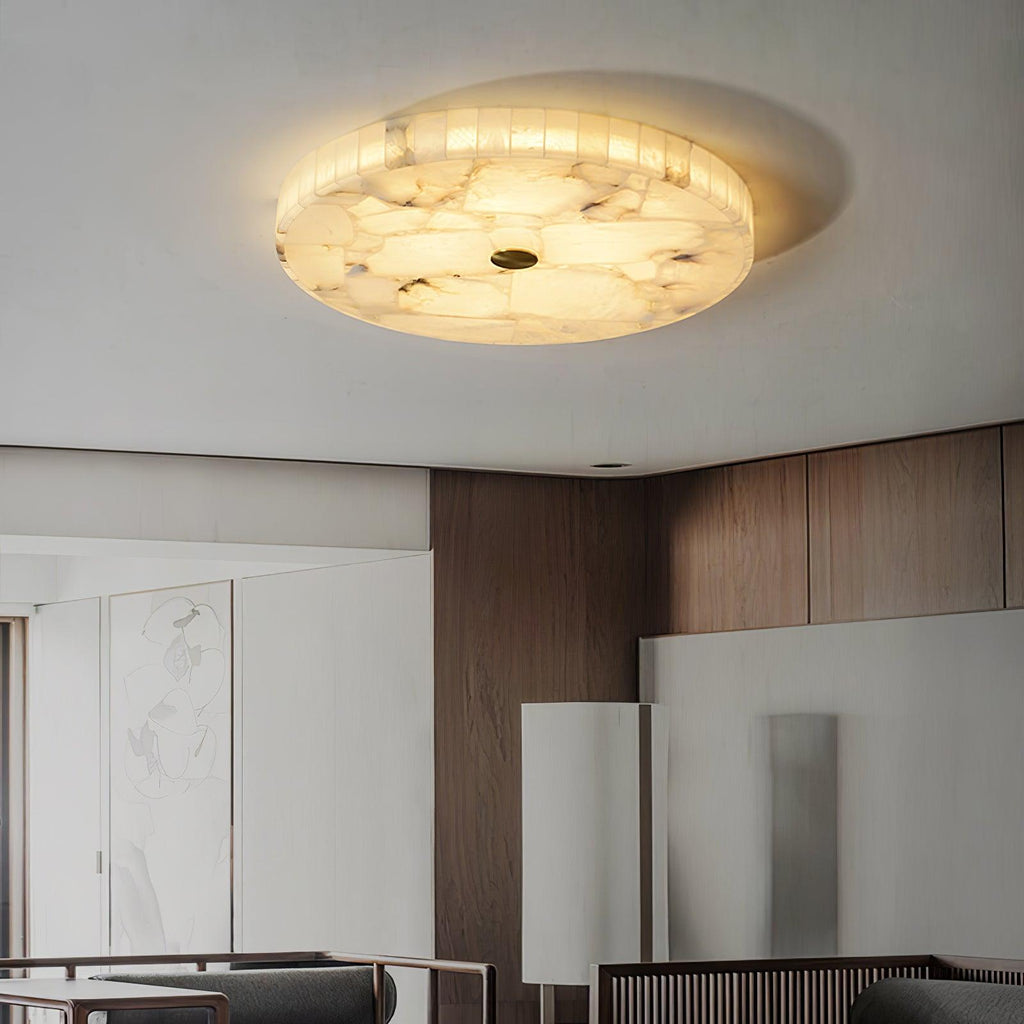 Delya Alabaster LED Round Ceiling Light