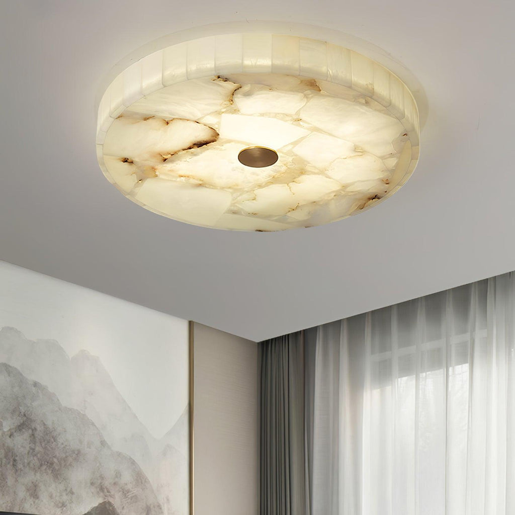 Delya Alabaster LED Round Ceiling Light