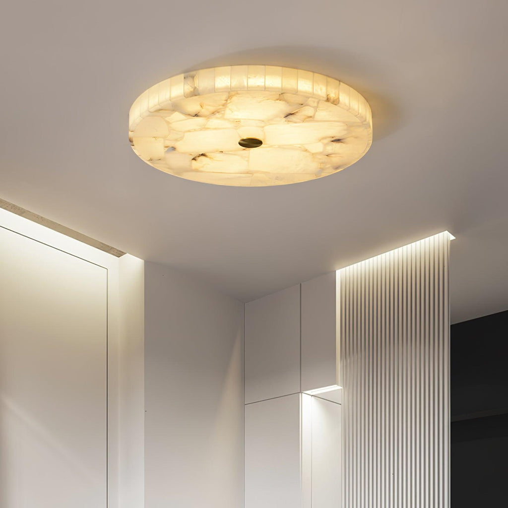 Delya Alabaster LED Round Ceiling Light