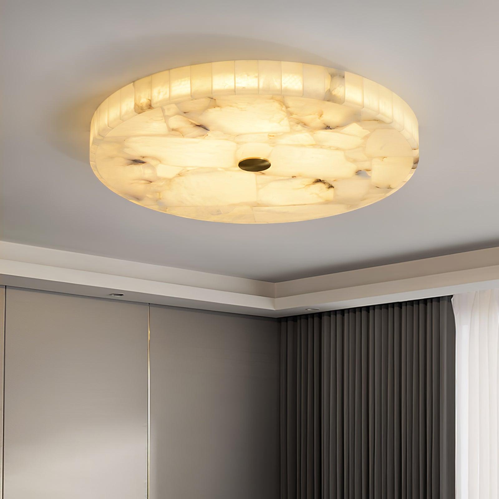 Delya Alabaster LED Round Ceiling Light