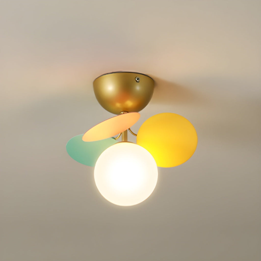 Solara Round Ceiling Light Macaron in Pastel Colors