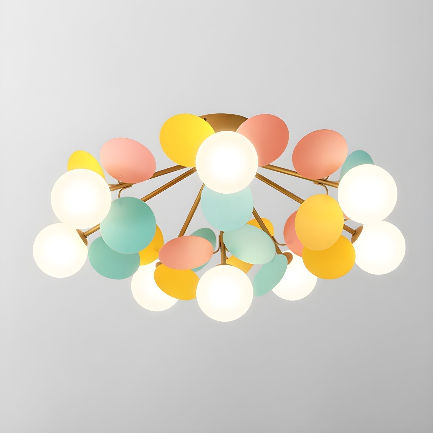Solara Round Ceiling Light Macaron in Pastel Colors