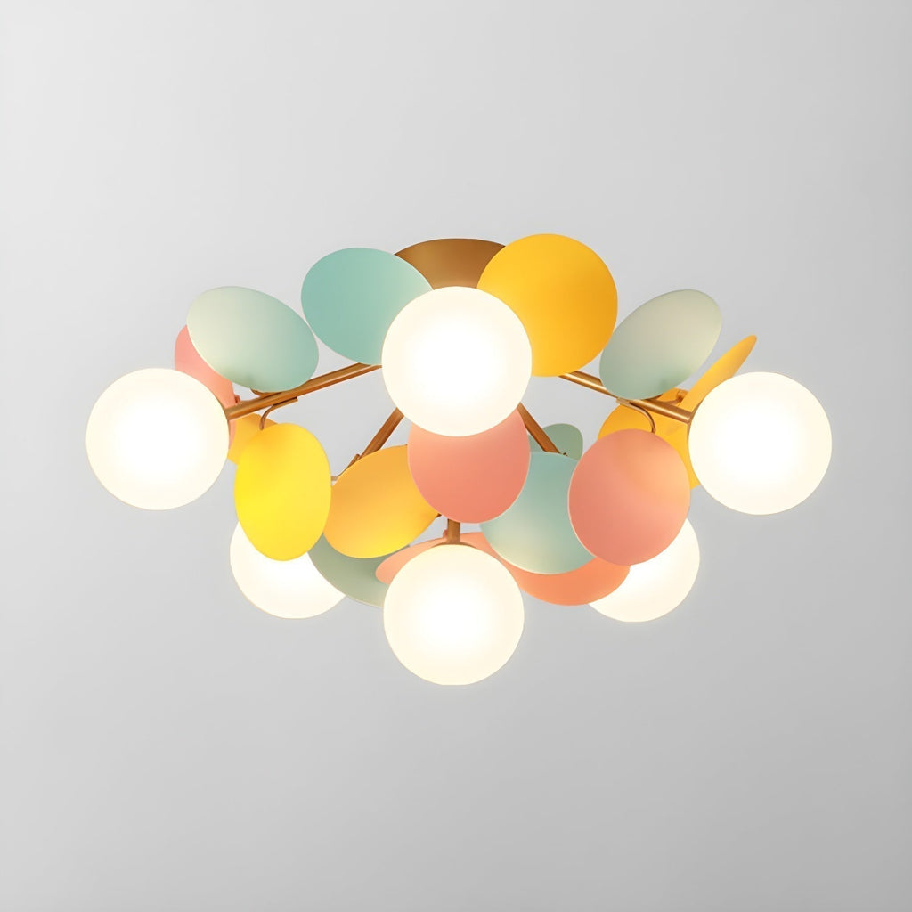 Solara Round Ceiling Light Macaron in Pastel Colors