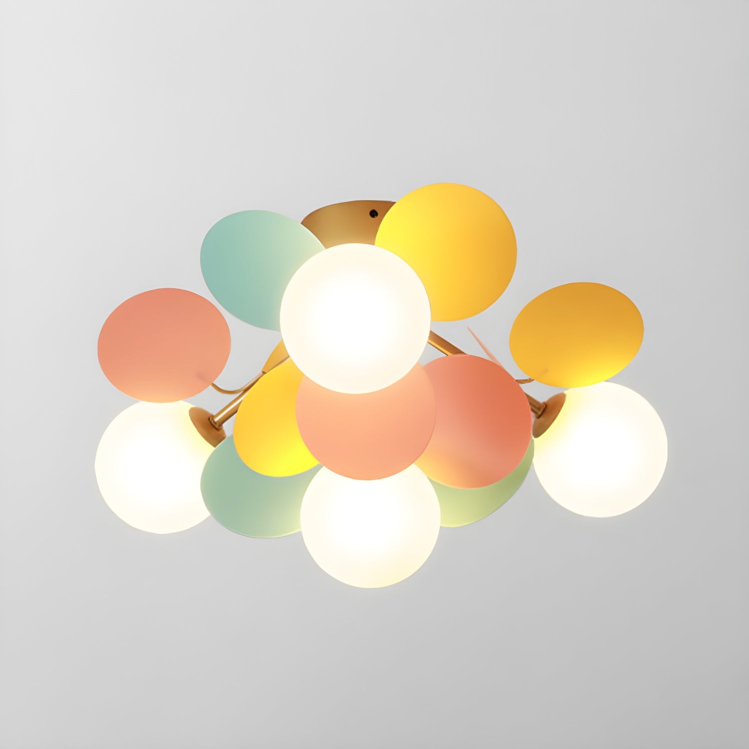Solara Round Ceiling Light Macaron in Pastel Colors