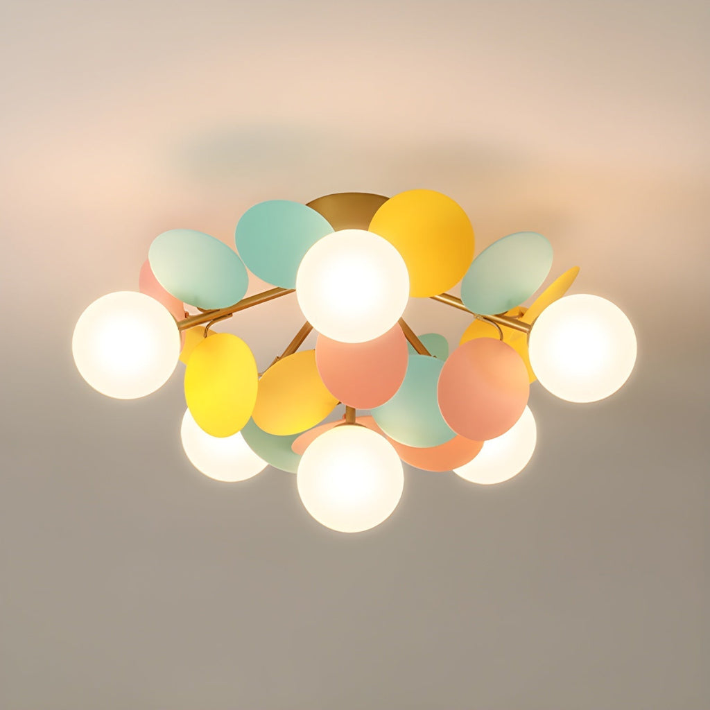 Solara Round Ceiling Light Macaron in Pastel Colors