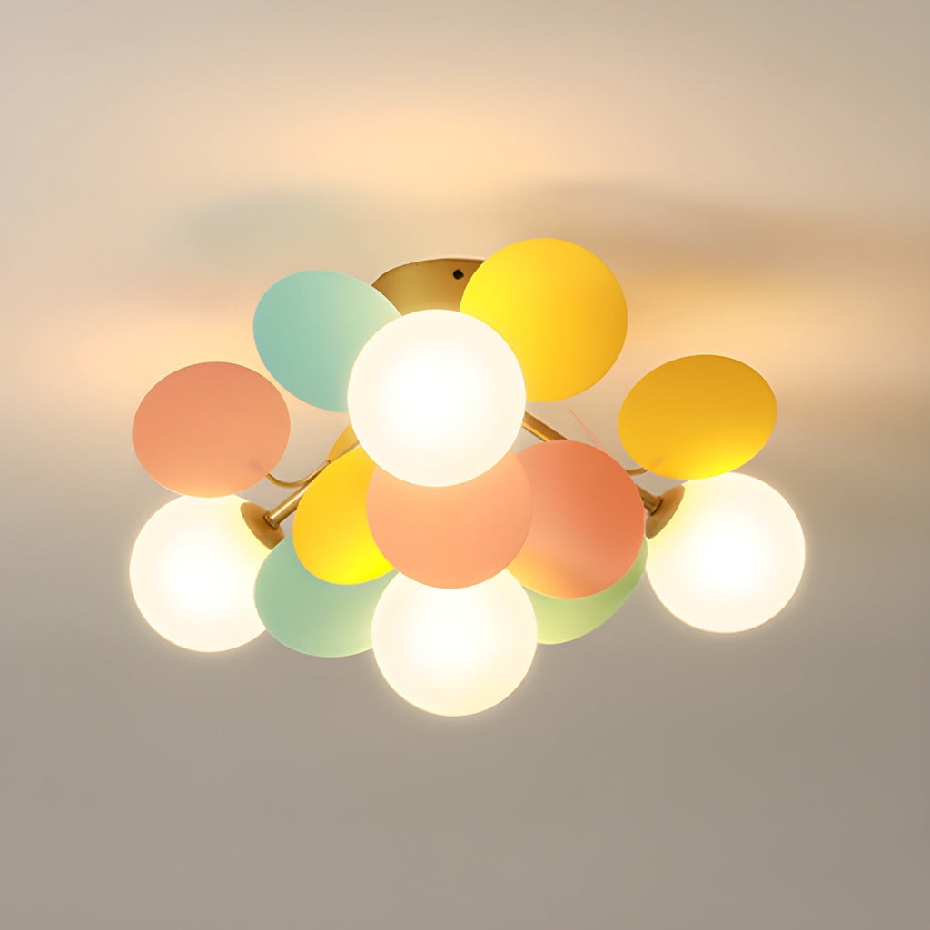 Solara Round Ceiling Light Macaron in Pastel Colors