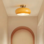 Hanging lamp with an opalescent shade – an elegant retro Bauhaus accent